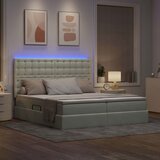  LED krevet za pohranu s madracem Svjetlosiva 180 x 200 cm | shoptok.hr