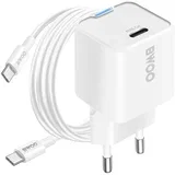 Hitri polnilec 30W GaN USB-C kabel 60W 1m, Bela, (5000191752)