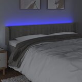  LED uzglavlje svjetlosivo 203x16x78/88 cm baršunasto | shoptok.hr