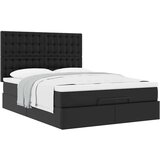  Otomanski krevet s madracem crni 140x190 cm umjetna koža - Crna 140 x 190 cm | shoptok.hr