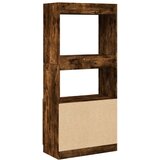 vidaXL Visoka omara dimljeni hrast 63x33x140 cm inženirski les | Shoptok.si