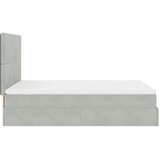  Otomanski krevet s madracima svijetlosivi 140x190 cm baršunasti | shoptok.hr