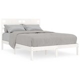 The Living Store Posteljni okvir bel iz trdnega lesa 120x190 cm - Posteljni Okvir, (21524839) | Shoptok.si