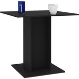  Blagovaonski stol crni 80 x 80 x 75 cm od konstruiranog drva | shoptok.hr