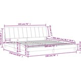  Posteljni okvir z vzglavjem temno siv 200x200 cm žamet, (21081716) | Shoptok.si