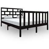  Posteljni okvir črn iz borovine 140x190 cm, (20645087) | Shoptok.si