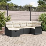  Sjedeća garnitura za vrt 6 kom. Poli ratan Svjetlosiva 242,5 x 132,5 x 85 cm | shoptok.hr