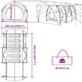  Tunelski šator Siva i narančasta 562 x 265 x 216 cm - Siva 562 x 265 x 208 cm | shoptok.hr