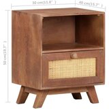  Nočna omarica 40x30x50 cm trden mangov les, (20731919) | Shoptok.si