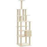 vidaXL Penjalica za mačke sa stupovima za grebanje krem 183 cm | shoptok.hr