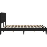  Krevetna konstrukcija s uzglavljem Crna 160 x 200 cm Baršun | shoptok.hr