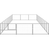  Kavez za pse srebrni 30 m² čelični | shoptok.hr