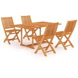  5-dijelni vrtni blagovaonski set od masivne tikovine | shoptok.hr