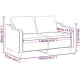  Dvosjed od tkanine smeđesivi 120 cm Tupe | shoptok.hr