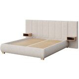 MESONICA Krem tapecirani bračni krevet s podnicom 180x200 cm Fioro – | shoptok.hr