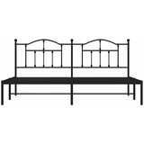  Metalni okvir za krevet s uzglavljem crni 193x203 cm | shoptok.hr