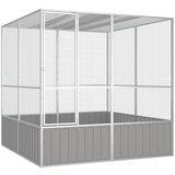 vidaXL Kavez za ptice sivi 213 5x217 5x211 5 cm od pocinčanog čelika Cijene