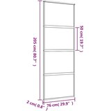 vidaXL Drsna vrata zlata 76x205 cm prozorno ESG steklo in aluminij | Shoptok.si