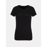 Armani Exchange Kratka majica ženski, črna barva