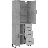  Visoka komoda siva betona 69,5x34x180 cm od konstruiranog drva | shoptok.hr