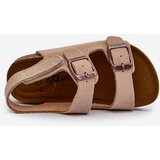 Boto Children's sandals on a cork platform with velcro closure beige Rorria | ePonuda.com