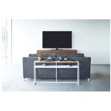 YAMAZAKI Bijeli/svjetlo smeđi pomoćni stol u dekoru jasena 20,5x126 cm Tower – | shoptok.hr