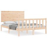 vidaXL Posteljni okvir z vzglavjem 120x200 cm trden les, (20735495) Cene