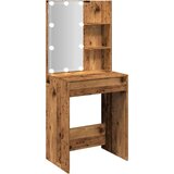 vidaXL Toaletni stolić s LED svjetlima boja staro drvo 60x40x140 cm | shoptok.hr