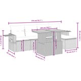  6-dijelni set vrtnih sofa od poliratana s jastucima sivi | shoptok.hr