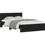 vidaXL Okvir za krevet s uzglavljem crni 135x190 cm | shoptok.hr