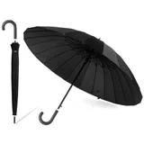 Družinski dežnik avtomatik črn 115 cm