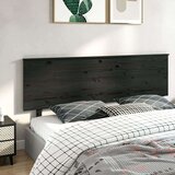 vidaXL Posteljno vzglavje črno 204x6x82,5 cm trdna borovina | Shoptok.si