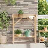  Stol za presađivanje s policom Prirodna 75 x 40 x 90 cm | shoptok.hr