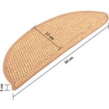  Samoljepljivi otirači za stepenice 15 kom 56x17x3 cm narančasti | shoptok.hr