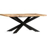  Blagovaonski stol od masivnog grubog drva manga 180x90x76 cm | shoptok.hr