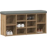  Klupa za cipele obrtnički hrast 102x32x50 cm izrađeno drvo | shoptok.hr