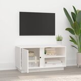 TV ormarić bijeli 80 x 35 x 40,5 cm od masivne borovine | Eponuda.com