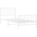 Metalni okvir kreveta s uzglavljem i podnožjem bijeli 90x200 cm | shoptok.hr