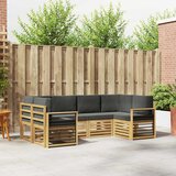  Sekcijska garnitura 6 pcs Bijela i antracit 245 x 128,5 x 73 cm | shoptok.hr