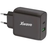 X Wave Punjač GaN65-AC USB-A+USB-C crni Cene