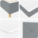 Box Spring Krevet s Madracem Svjetlosiva 140x200 cm Tkanina | shoptok.hr