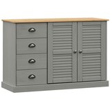 Maison Chic Komoda - Predalnik s predali VIGO 113x40x75 cm siva trdna borovina, (21720956) | Shoptok.si