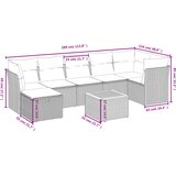  9-dijelni set vrtnih sofa s jastucima bež od poliratana | shoptok.hr