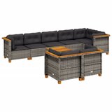  The Living Store Vrtna sedežna garnitura 9-delna z blazinami siv poli ratan - Vrtna Sedežna Garniture, (21455090) | Shoptok.si
