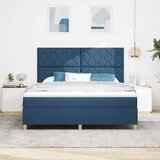  LED Box Spring Krevet s uzglavljem Plava 180 x 200 cm tkanina | shoptok.hr