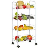 Kolica za Povrće Confortime Bijela Metal 4 Police 36 x 26 5 x 86 cm (5 kom.) | shoptok.hr
