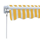  Sklopiva tenda na ručno upravljanje 300 cm žuto-bijela | Eponuda.com