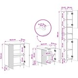  Set za kupaonicu od 3 dijela ZWOLLE Staro drvo | shoptok.hr