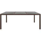  Vrtni stol sa staklenim vrhom smeđi 200 x 150 x 75 cm od ratana | Eponuda.ba