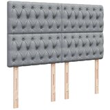 vidaXL Krevet box spring s madracem svjetlosivi 140x200 cm od tkanine | shoptok.hr